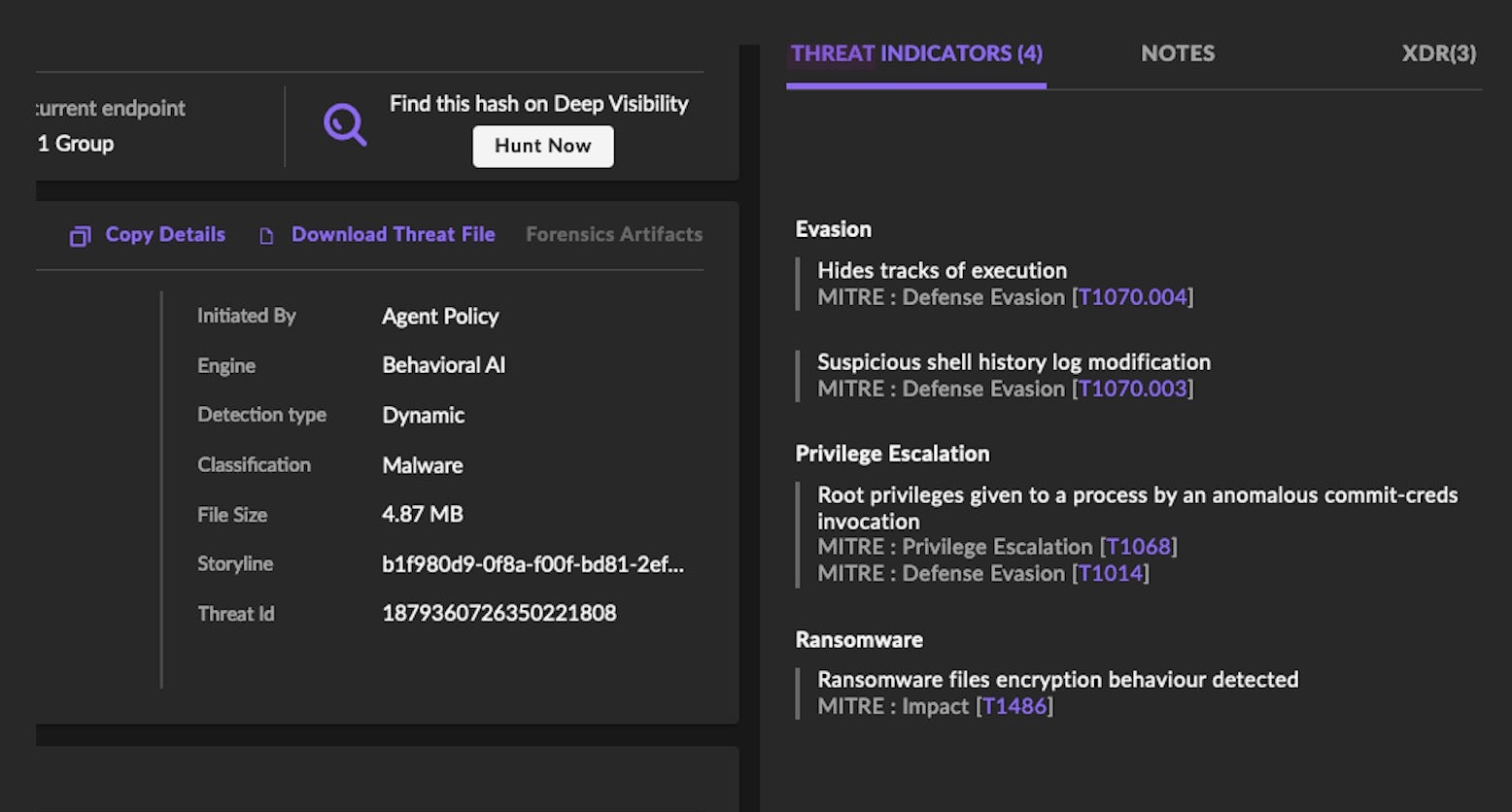 SentinelOne protects against Kryptina ransomware